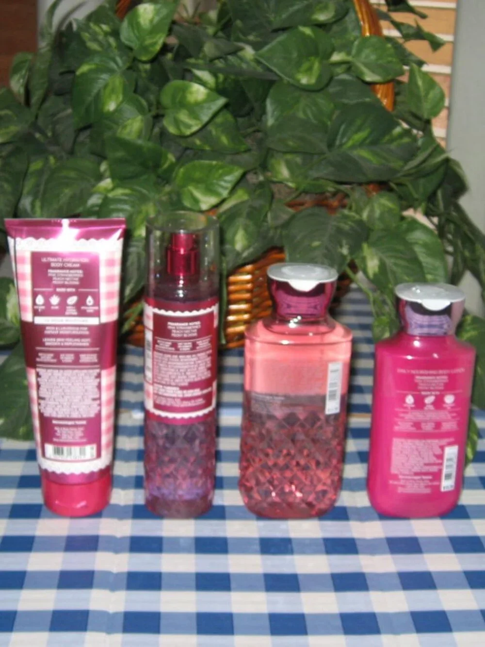 BBW Gingham GORGEOUS Body Wash Fragrance Mist Body Cream & Lotion Lot of 4 NEW
